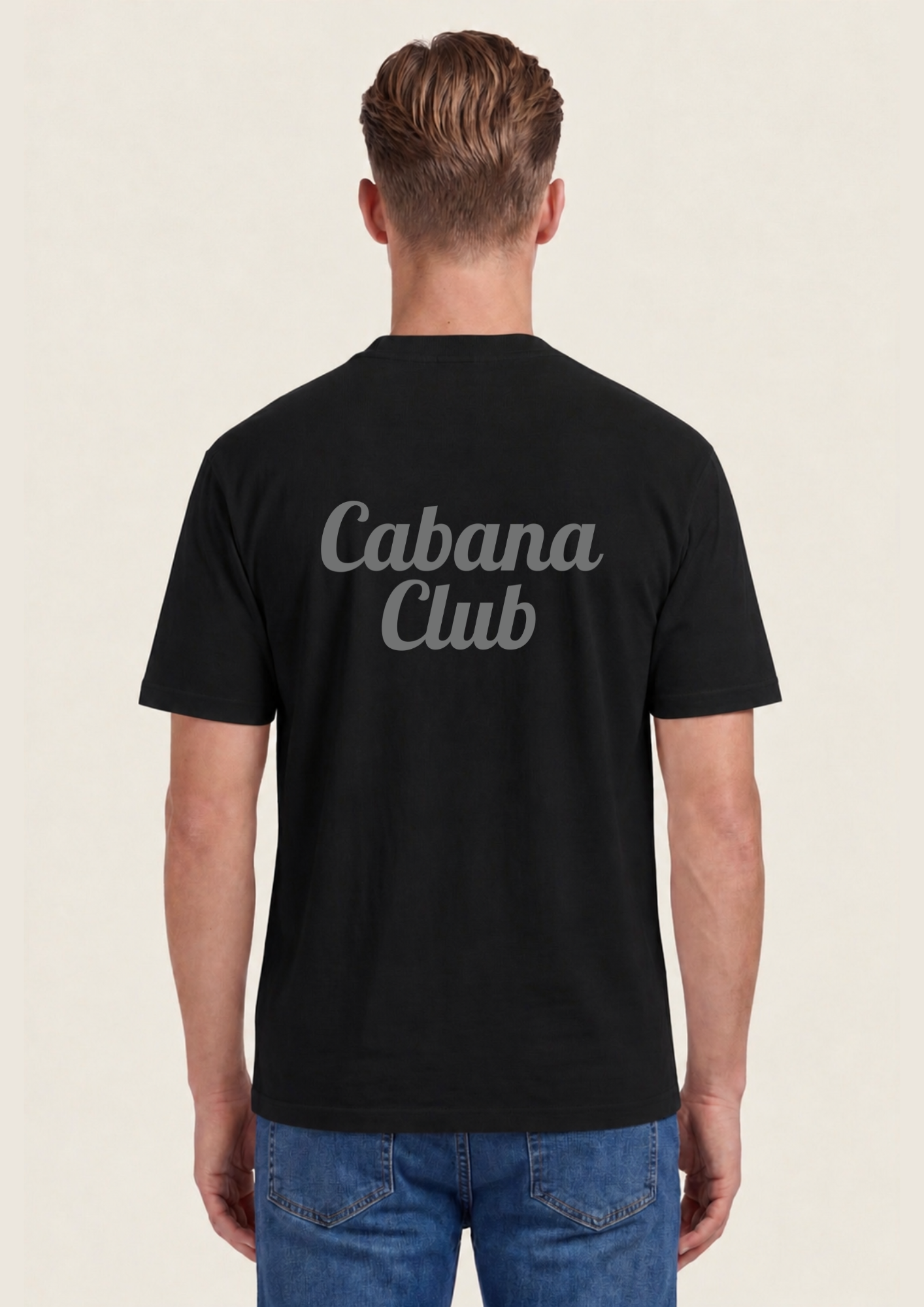 Cabana Club Tee Zwart - achterkant
