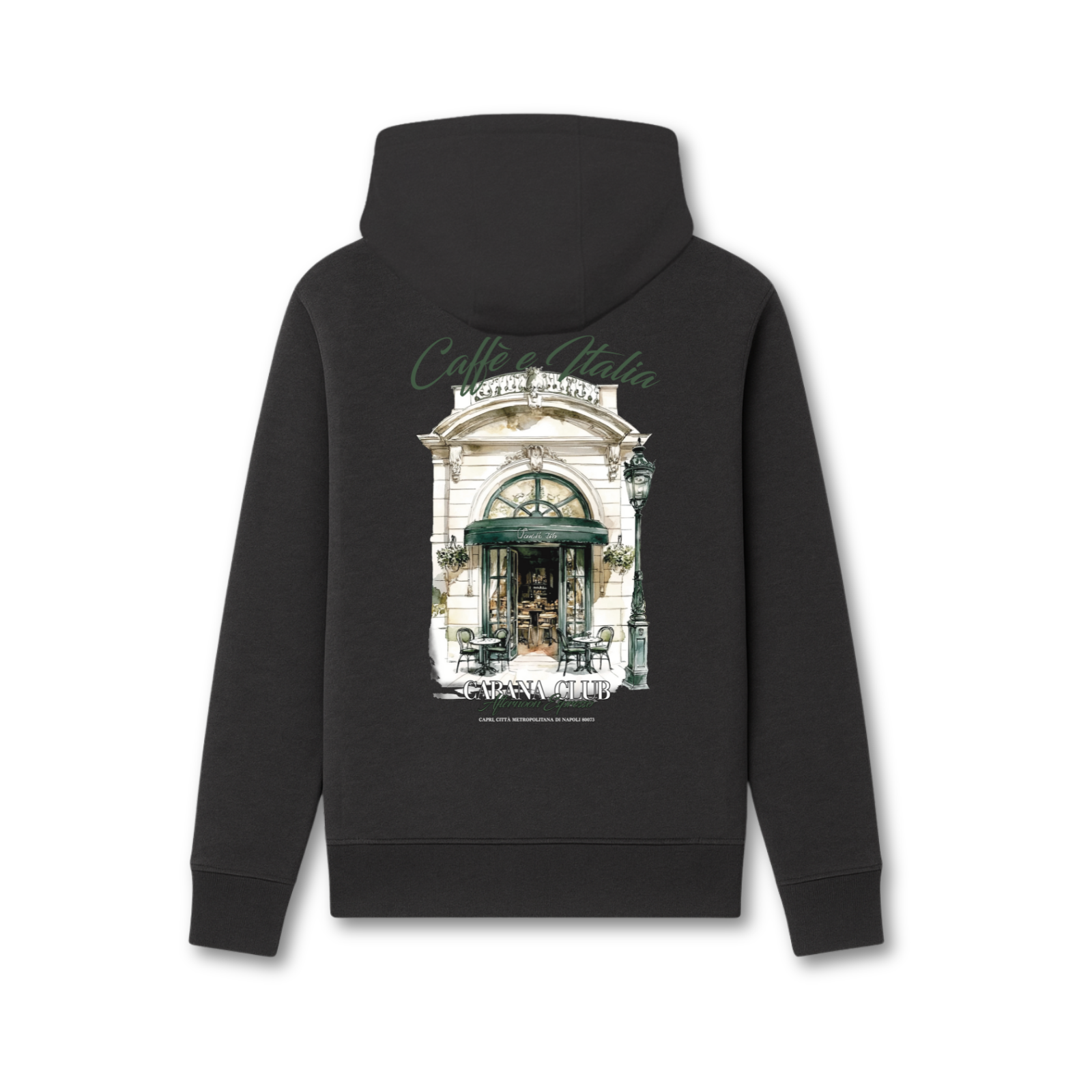 Cafe Italia Hoodie Zwart