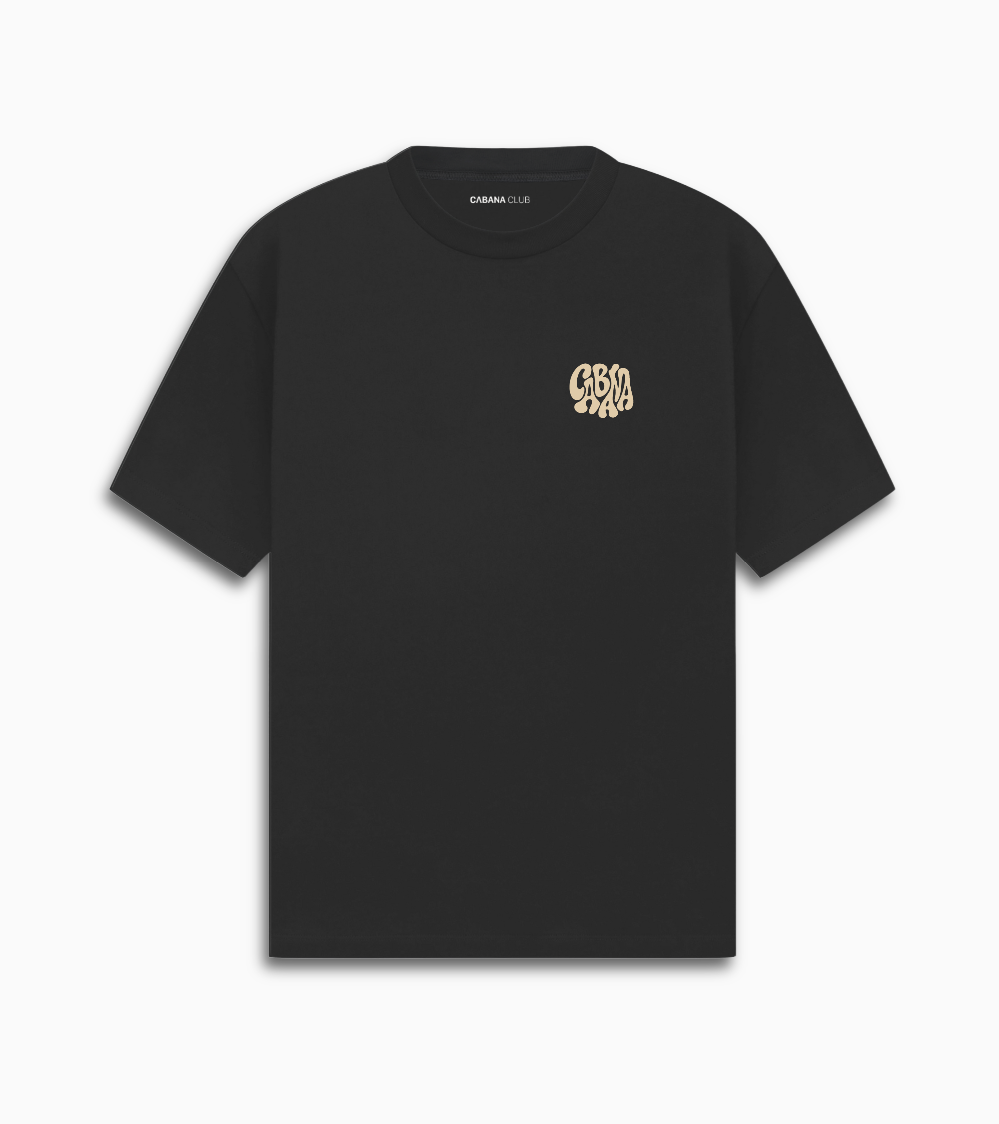 Swirl tee - Black/Beige