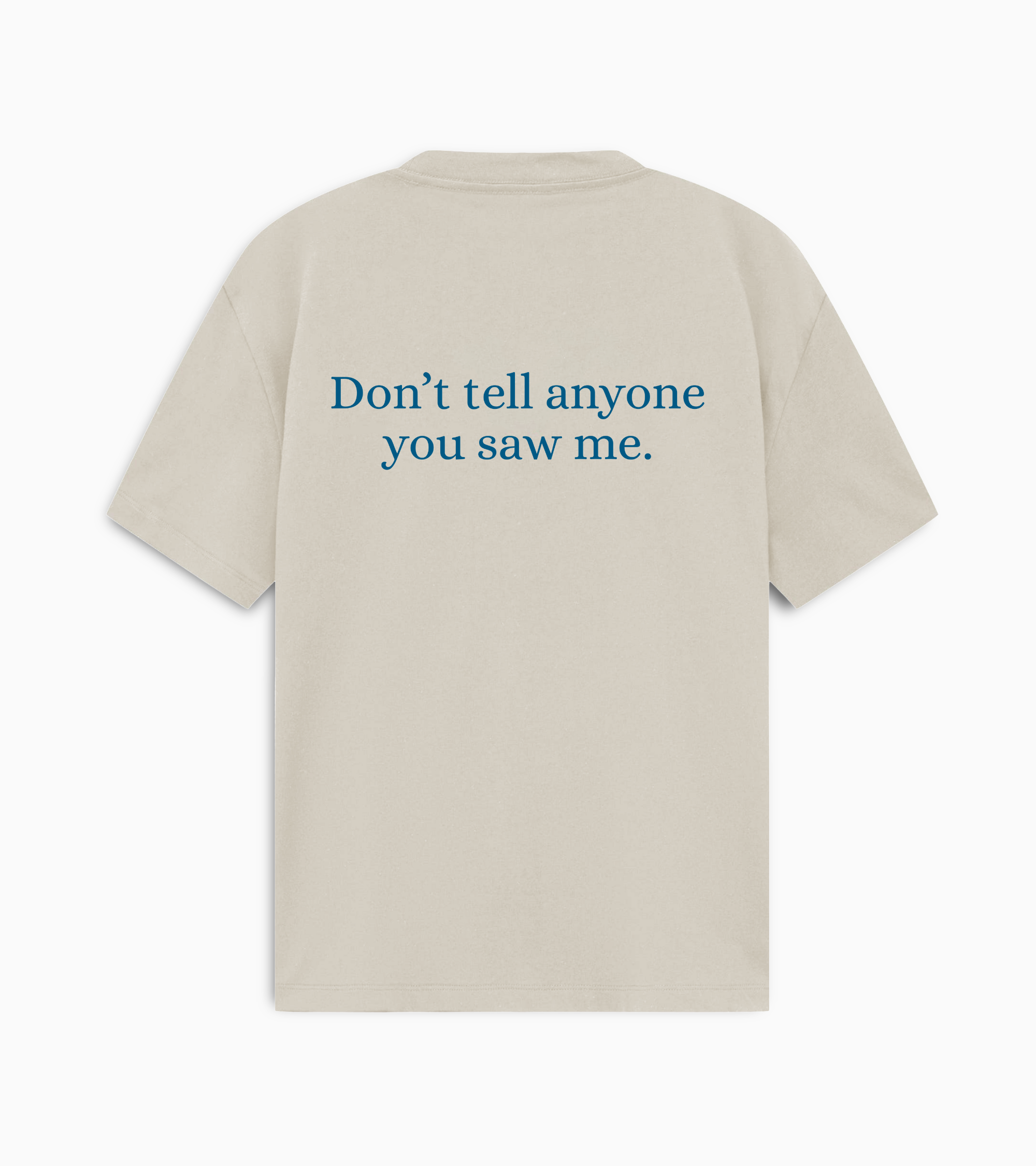 Don't Tell Tee - Beige/Blue