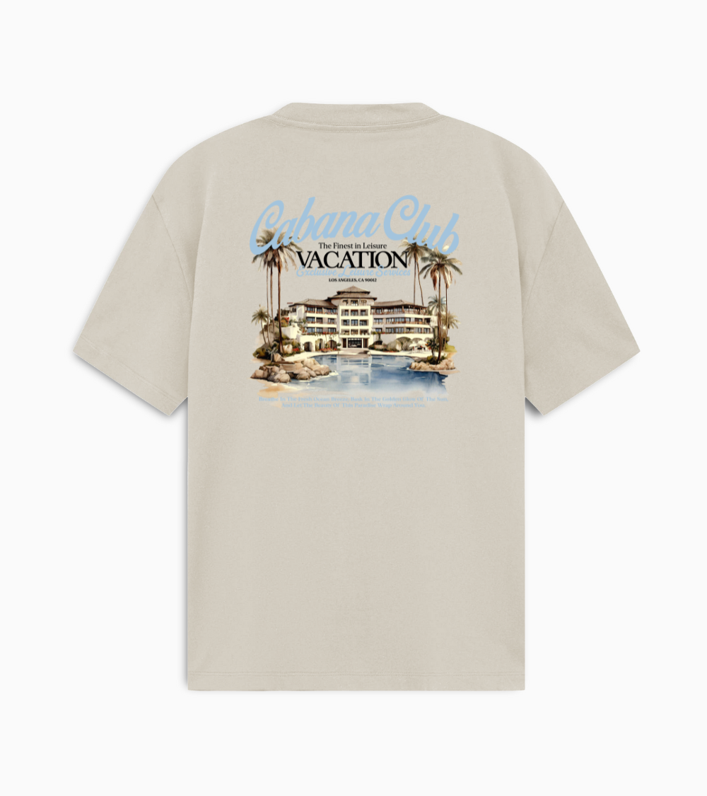 Vacation Tee- Beige