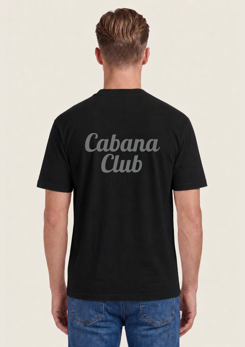 Cabana Club Tee Zwart - achterkant