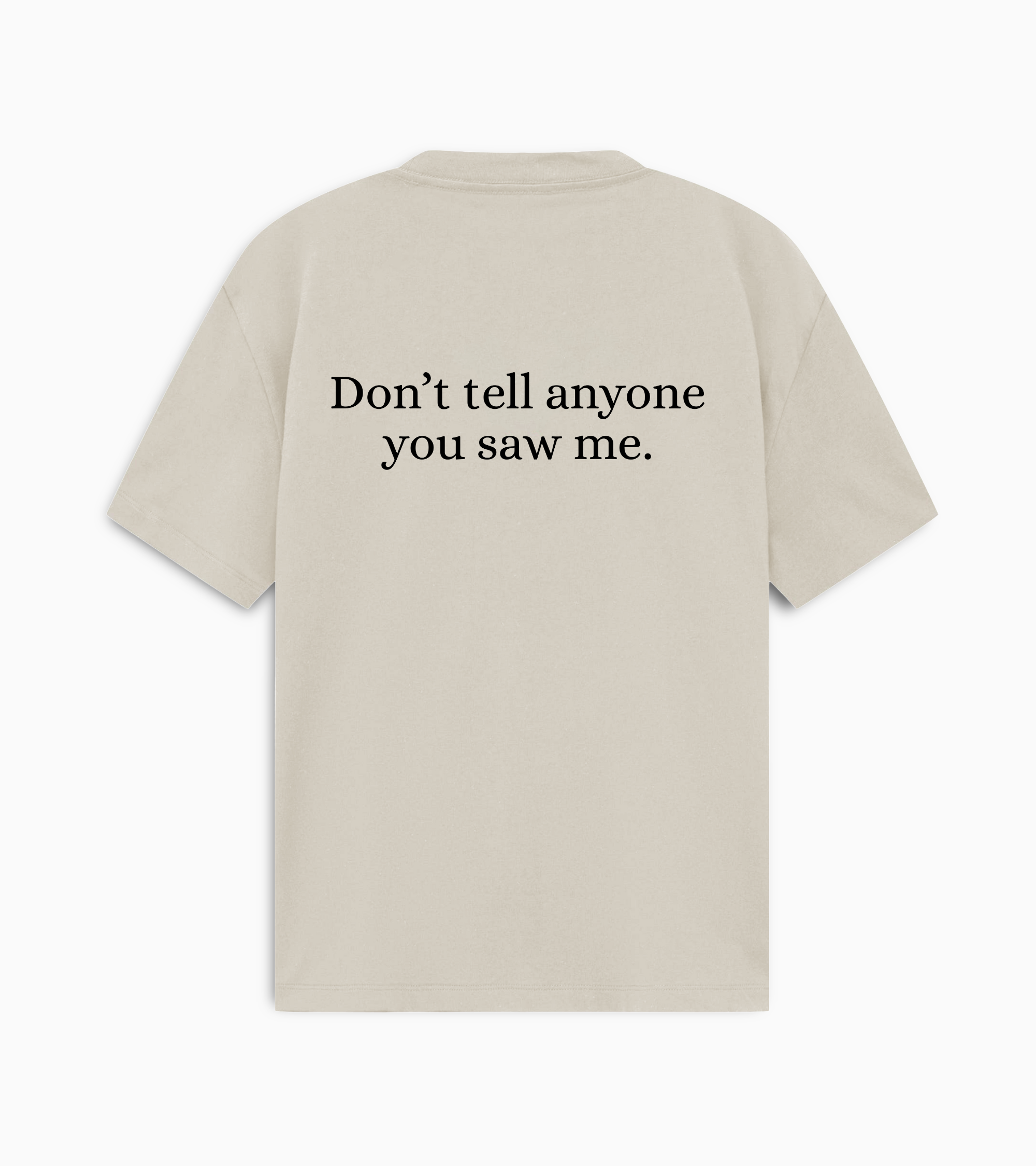 Don't Tell Tee - Beige/Black