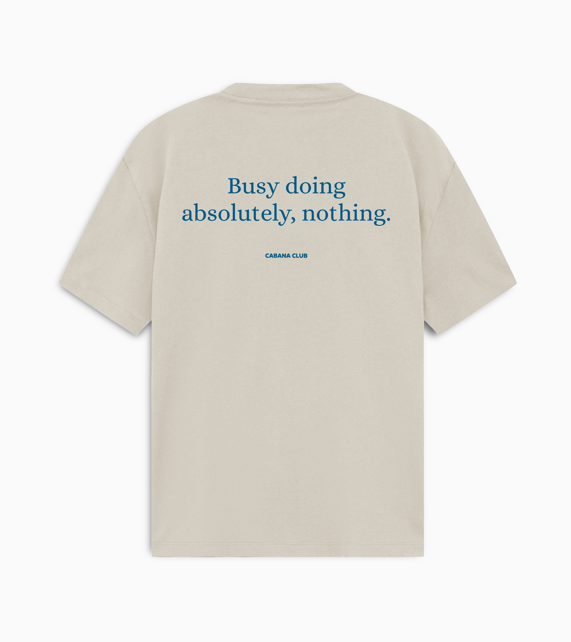 Busy Tee - Beige/Blue