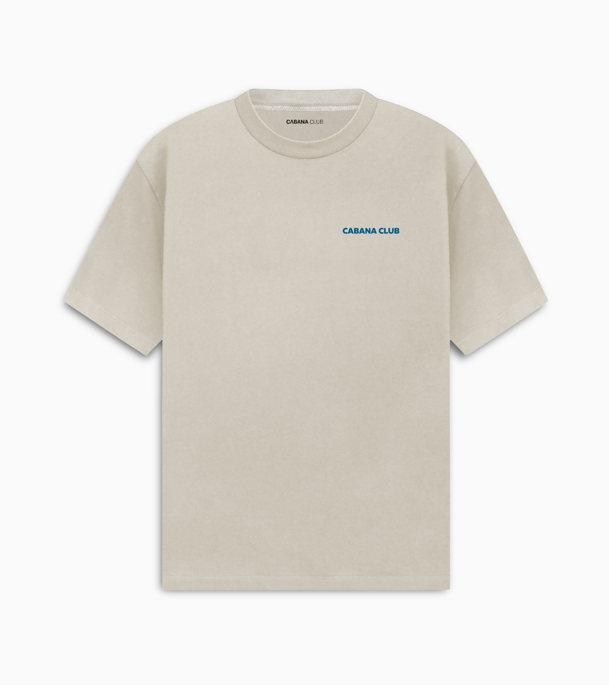 Basic Logo Tee - Beige/Blue