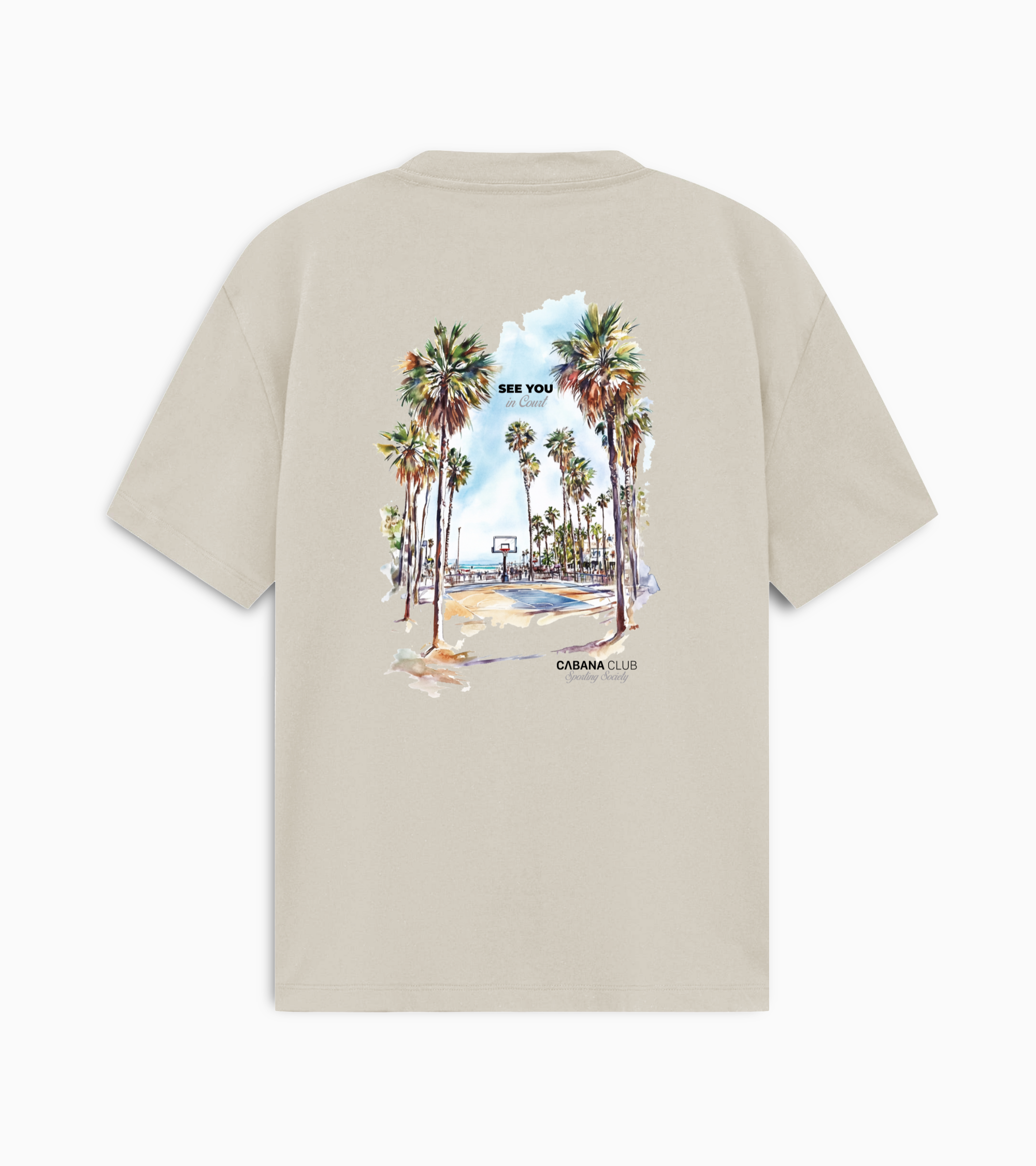 Sport Society Tee- Beige