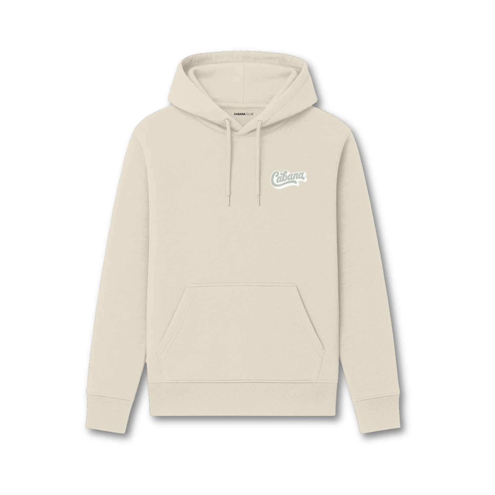 Wave Logo Hoodie Ecru