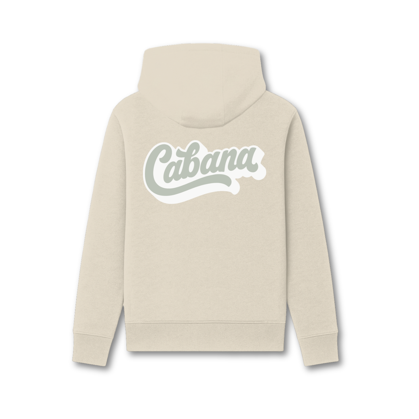 Wave Logo Hoodie Ecru