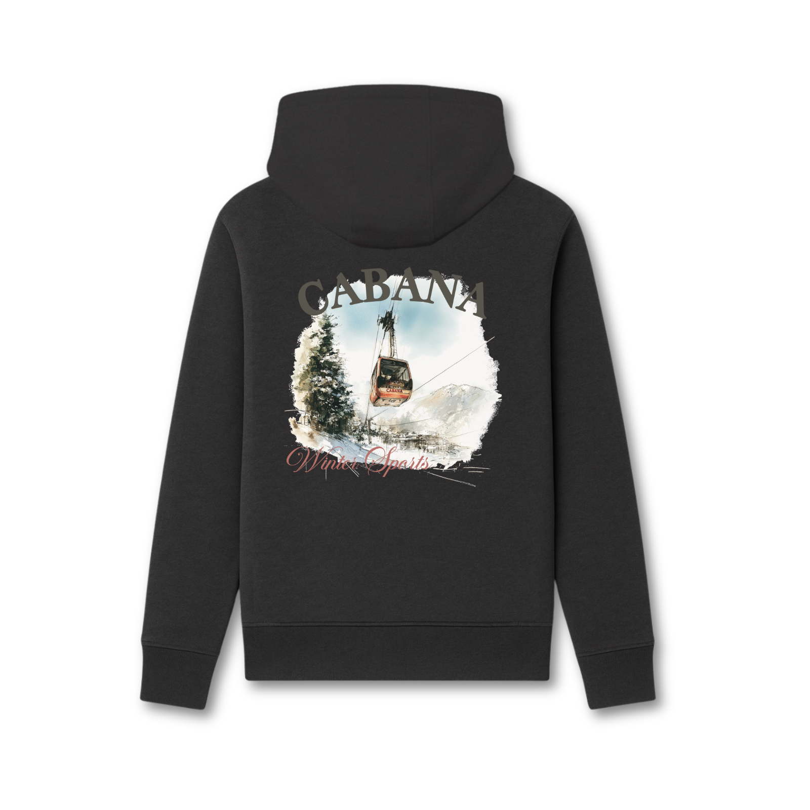 Ski lift Hoodie Zwart