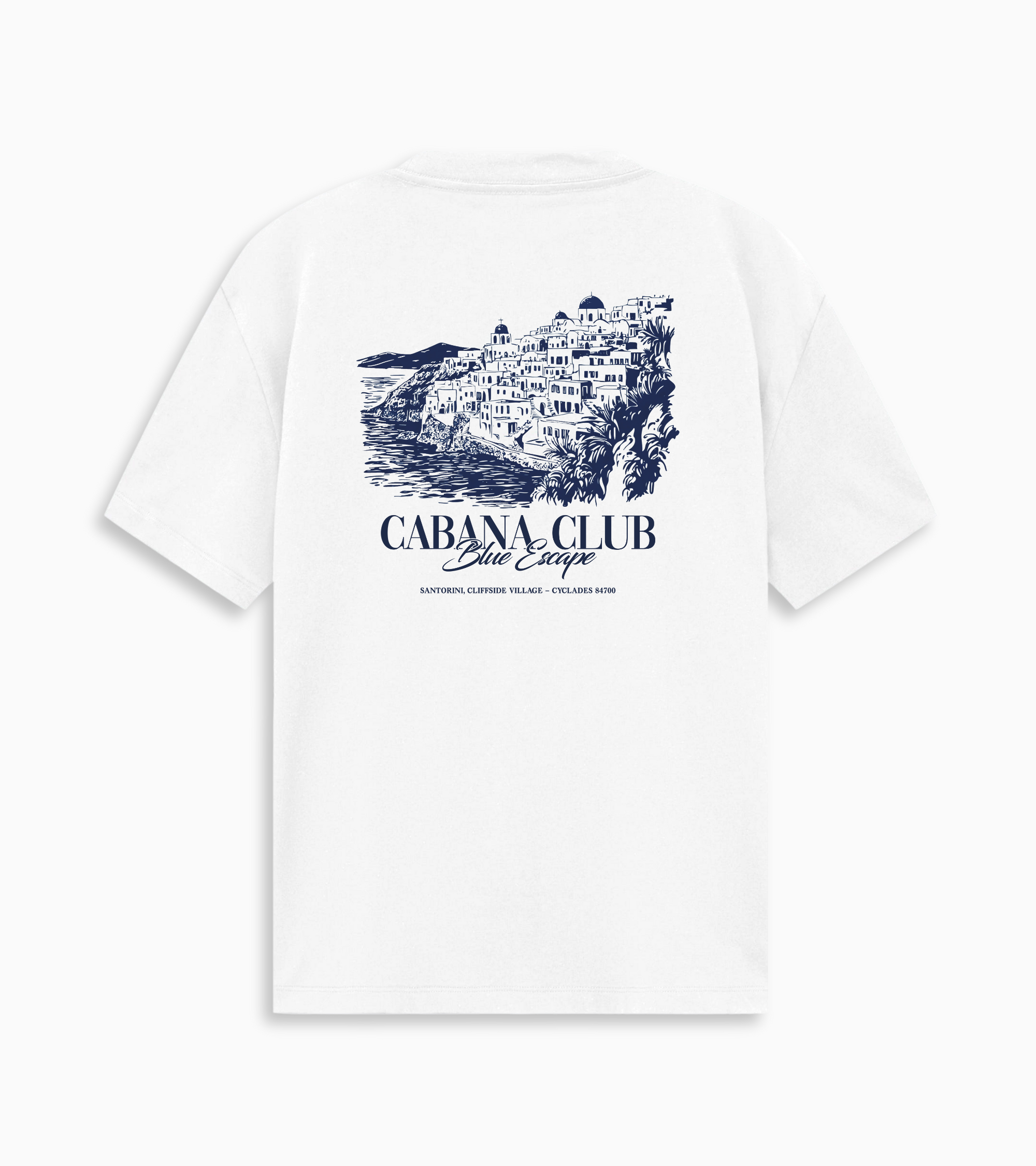 Blue Escape Tee- White
